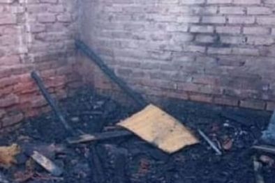 MDZol | El incendio del martes destruyó la casa de Romina y su familia Foto: Gentileza