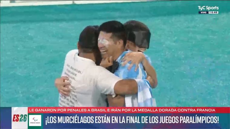 Los Murciélagos eliminaron a Brasil, hicieron historia en los Juegos Paralímpicos y jugarán la final ante Francia. Foto: captura TyC Sports