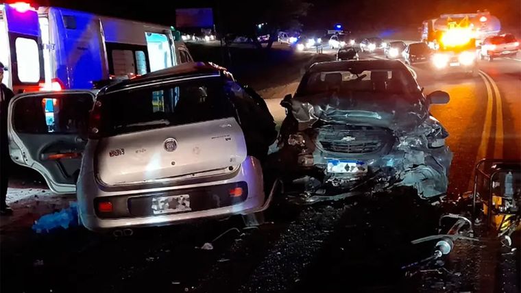 Los rodados involucrados en el choque Foto: Policía de Córdoba