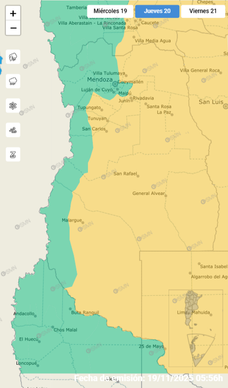 Mendoza tendrá un jueves ventoso, con Zonda en varias zonas. Mendoza tendrá un jueves ventoso, con Zonda en varias zonas.