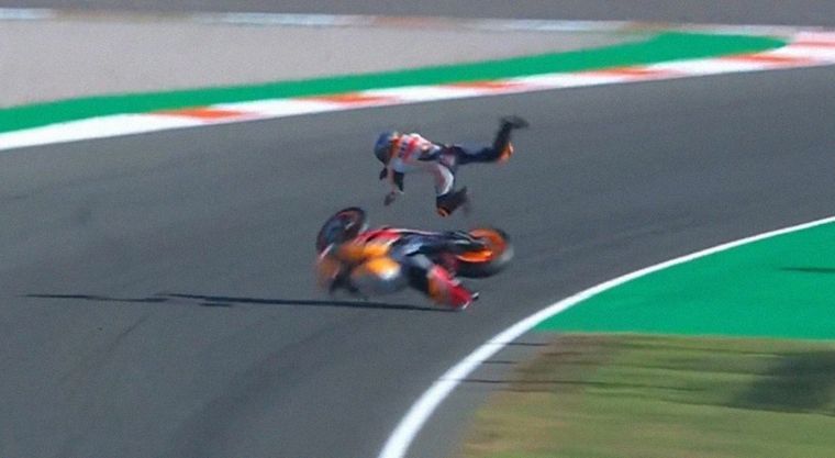 Espargaró fue trasladado a un hospital de Valencia Foto: MotoGP