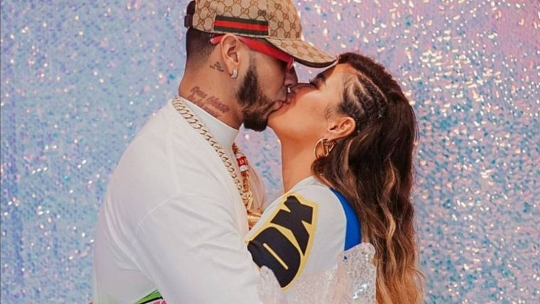 Anuel AA y Karol G Foto: Archivo