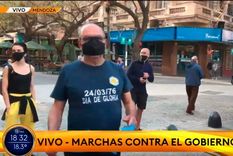 polemica por el mendocino que utilizo una remera alusiva a la dictadura en la marcha