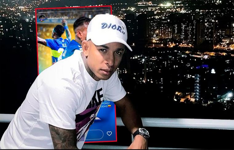 Minutos antes del comienzo del sábado, Sebastián Villa publicó una historia en la que anuncia su presencia en Boca-Racing y lo musicalizó con una provocadora canción de Daddy Yankee.