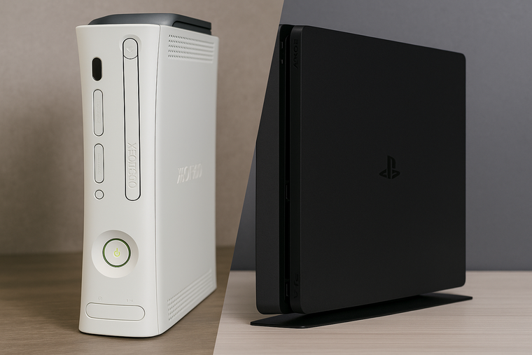 La Xbox 360 brilla por su cat&aacute;logo cl&aacute;sico &mdash;Halo, Gears of War, Fable&mdash;, pero la PS4 Slim mantiene una biblioteca actualizada y una comunidad online activa con PS Plus.