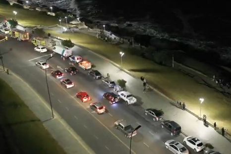 El descubrimiento ocurrió en Patricio Peralta Ramos casi Castelli, frente al Parque San Martín.  Foto: Captura de video