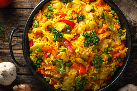 Receta de arroz con azafrán y verduras Receta de arroz con azafrán y verduras