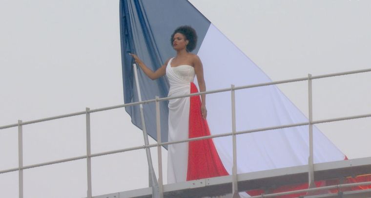 Axelle Saint-Cirel, la cantante de La Marsellesa. Foto: @juegosolimpicos