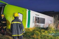 El vuelco se dio en el cruce de las rutas provinciales 51 y 76. Foto: X