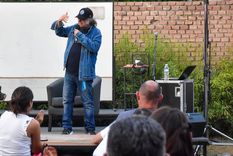 Saborido en el cierre del año del grupo del PJ. Foto: @martinguillermoaveiro