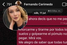 Los presuntos chats de Nadia Beller con Fernando Cerimedo.