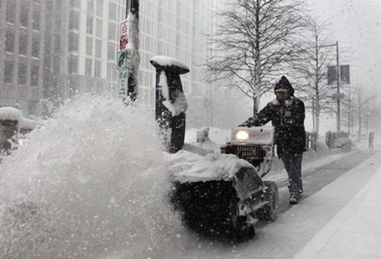 Es impresionante la tormenta de nieve que afecta a Estados Unidos. Foto: AFP