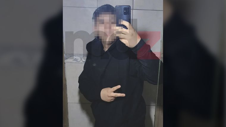 Enzo Cofre, el único sospechoso del robo que cayó en el procedimiento. (Se pixela el rostro porque puede pasar a rueda de personas)