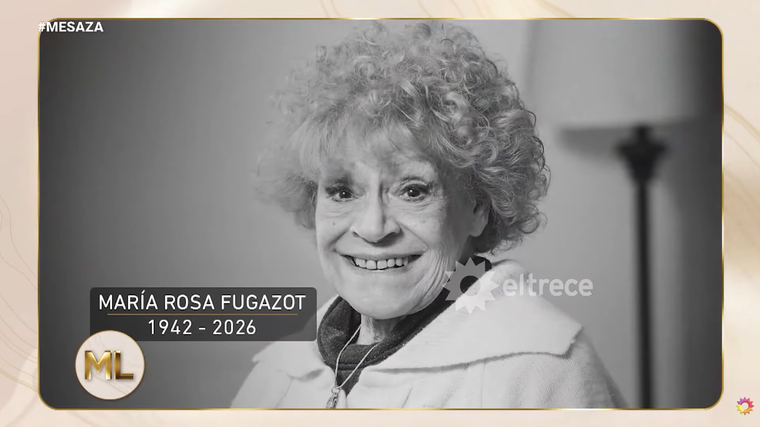 Mirtha Legrand le dedicó unas emotivas palabras a María Rosa Fugazot. Mirtha Legrand le dedicó unas emotivas palabras a María Rosa Fugazot. 