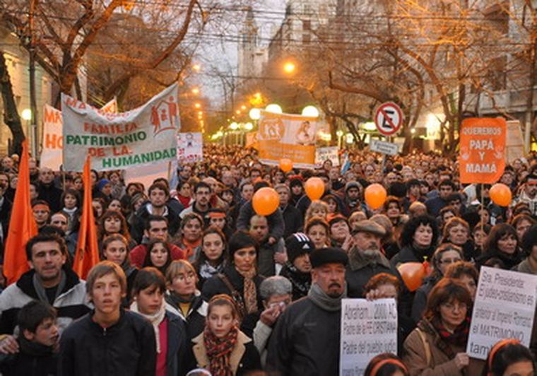 La Peatonal estaba casi colmada, desde Patricias Mendocinas hasta España. Foto: Pachy Reynoso / MDZ