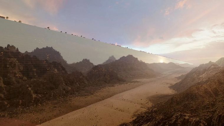 Así lucirá The Line Foto: NEOM