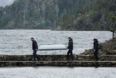 El traslado del cuerpo de la turista Foto: NA