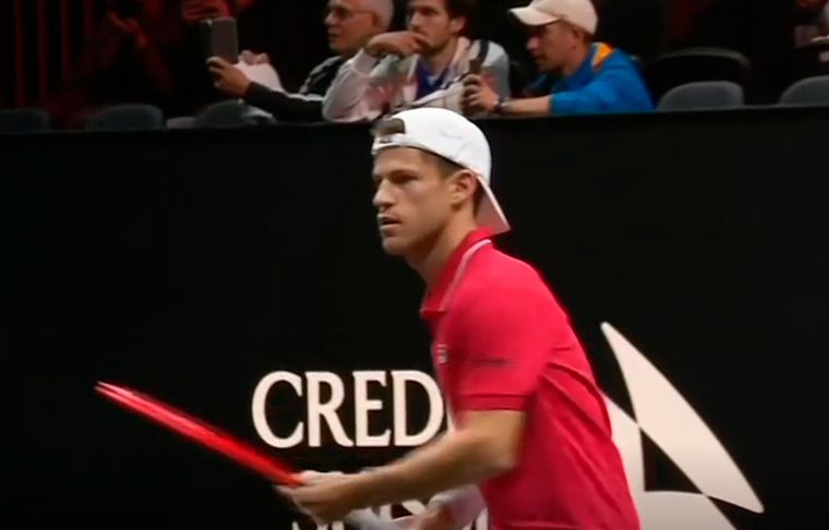 Diego Schwartzman El Peque juega para el equipo del Mundo en la Laver Cup.