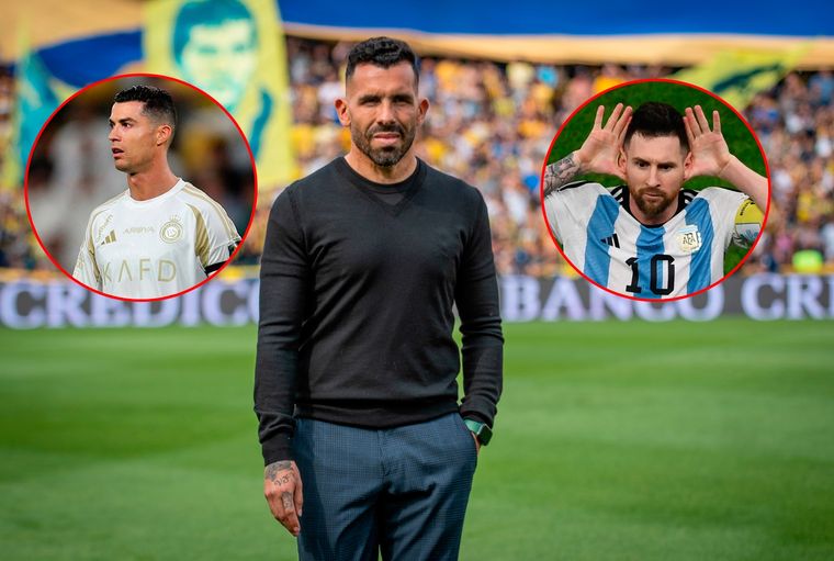 Tévez y una idea inédita: juntar en un equipo a Cristiano Ronaldo y Messi. Foto: Archivo Mdz