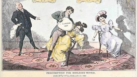 Caricatura satírica británica sobre el óxido de nitrógeno o gas de la risa Foto: WIKIMEDIA COMMONS