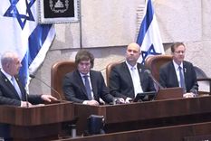 Milei y Netanyahu en el Parlamento de Israel