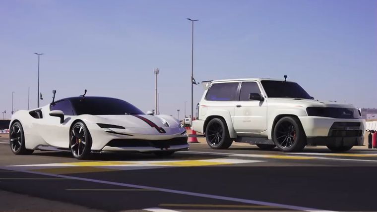 Nissan Patrol vs Ferrari SF90 (Carwow)