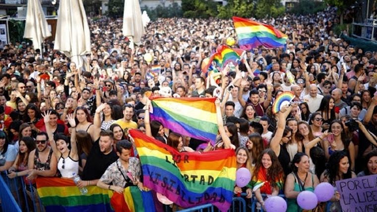 Una imagen del desfile del Orgullo Gay el año pasado en Madrid.