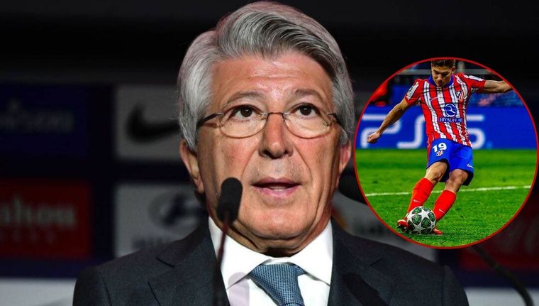 El presidente del Atlético Madrid Enrique Cerezo siempre se mostró crítico del VAR y esta ocasión no fue la excepción. Foto: Redes