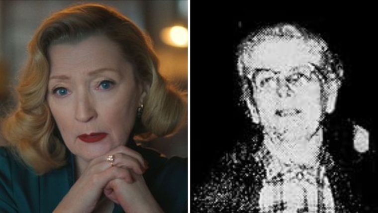 Bernice Worden en la serie vs en la vida real. Créditos: X Bernice Worden en la serie vs en la vida real. Créditos: X