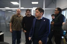 Kicillof se reunió con Berni en el Centro de Comando Operativo en Puente 12. Foto: Télam