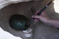 Un recipiente de cobre descubierto