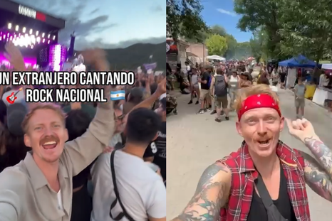 Cam, el influencer inglés que fue al Cosquín Rock por primera vez. Cam, el influencer inglés que fue al Cosquín Rock por primera vez.