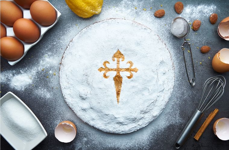 Tarta de Santiago Una receta clásica de la cocina de Galicia Foto: Shutterstock
