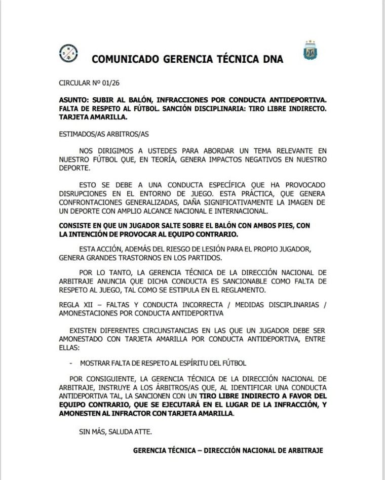 La nueva reglamentación de AFA. La nueva reglamentación de AFA.