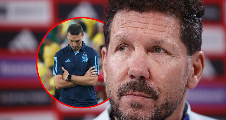 Simeone bancó a Scaloni. Foto: MDZ