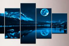 Para decorar livings o dormitorios se usan cuadros grandes con fotos, como lo es este bonito paisaje nocturno. Fuente: comodecorarmicuarto.com&nbsp;