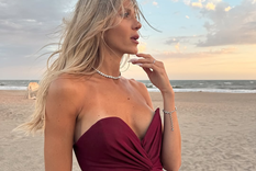 Cande Ruggeri brilló en la boda de su hermana con un vestido strapless. Foto: Instagram