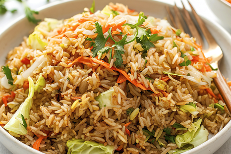 Receta de arroz con vegetales salteados Receta de arroz con vegetales salteados