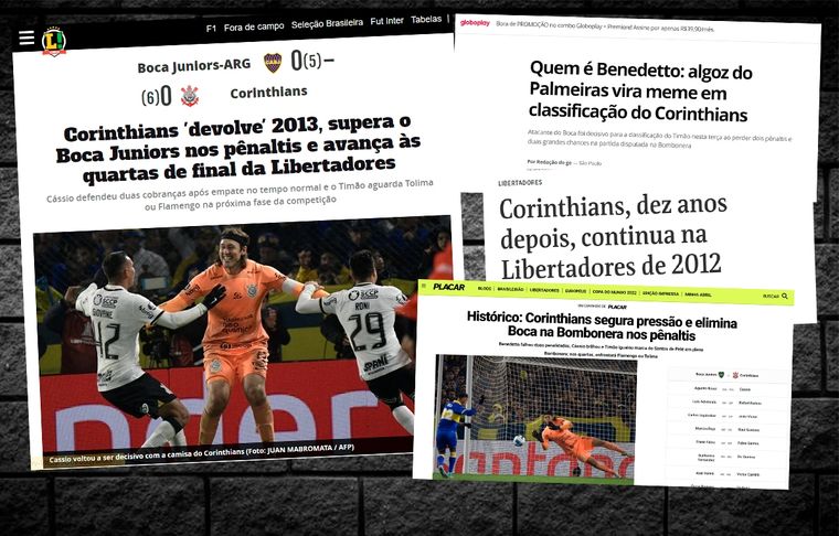 La prensa brasileña destaca los penales atajados por Cassio y los fallos de Benedetto que le posibilitaron eliminar a Boca.