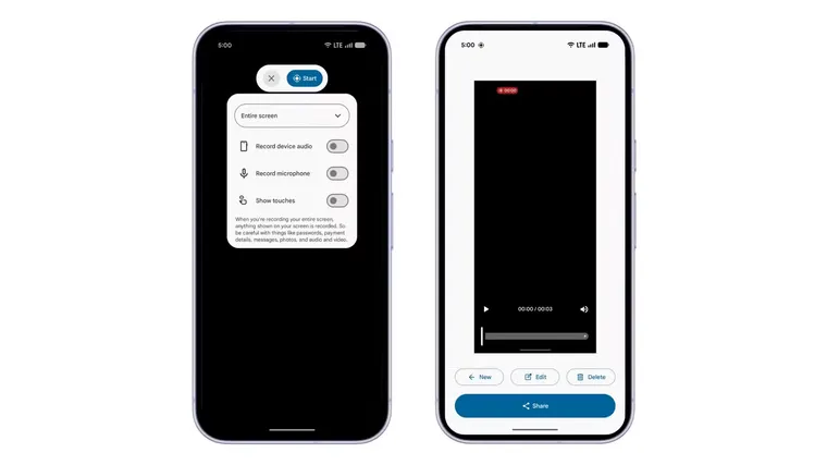 Android 17: la nueva interfaz de grabación de pantalla permite previsualizar y editar el video antes de guardarlo en la galería de fotos. Android 17: la nueva interfaz de grabación de pantalla permite previsualizar y editar el video antes de guardarlo en la galería de fotos.
