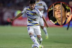 Tomás Aranda fue figura en Boca y su mamá no ocultó su emoción en la cancha.