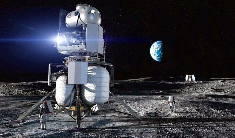 Representación de cómo se verá Artemis III, en la Luna. Foto: Nasa.