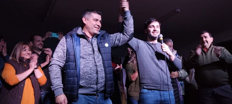 César Salamín junto a Nacho Torres en plena campaña