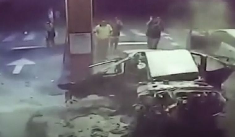 Instantes después de la explosión Foto: Captura de video