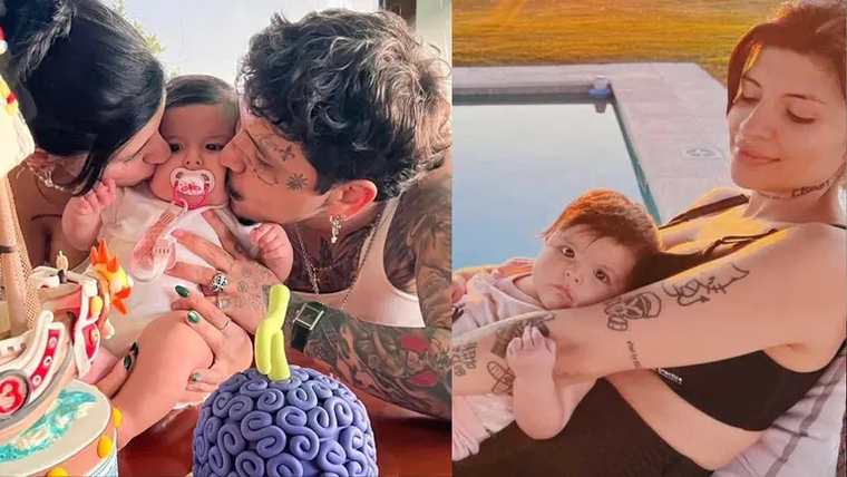 Cazzu y su hija Cazzu y su hija