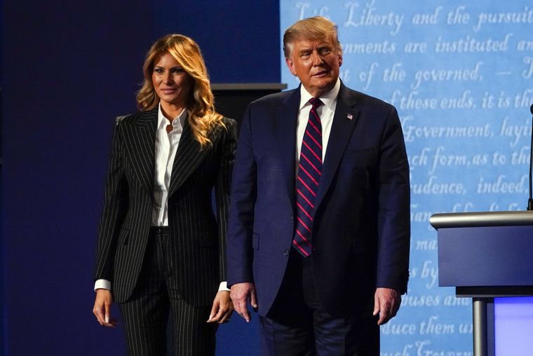Melania Trum junto a su marido Donald