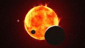 Representación artística del exoplaneta TRAPPIST-1e, del tamaño de la Tierra. Representación artística del exoplaneta TRAPPIST-1e, del tamaño de la Tierra.