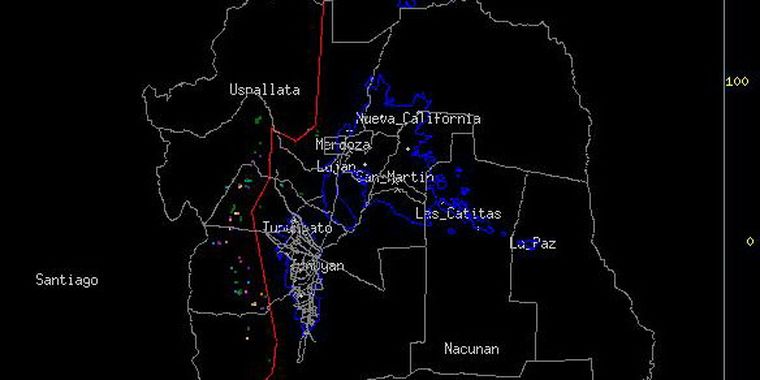 Imagen de radar de las últimas horas, elaborado por Contingencias.