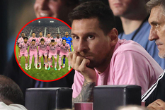 Lionel Messi vio a su equipo desde la platea. Foto: MDZ