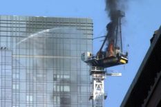 grúa Manhattan Captura de pantalla de uno de los videos filmados en el lugar. Foto: Captura de pantalla.